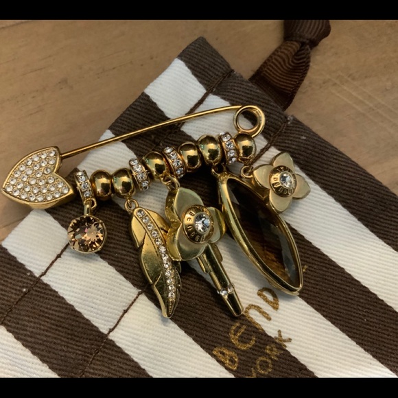 Henri BENDEL gold secret garden pin - Picture 4 of 8